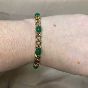 Vintage Green Agate Bracelet